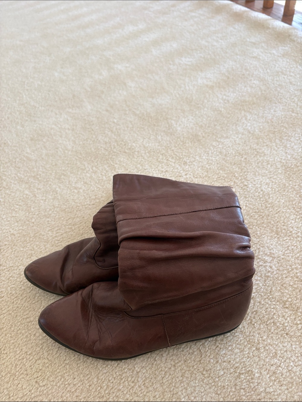 Nexx Brown Leather Slouch Booties